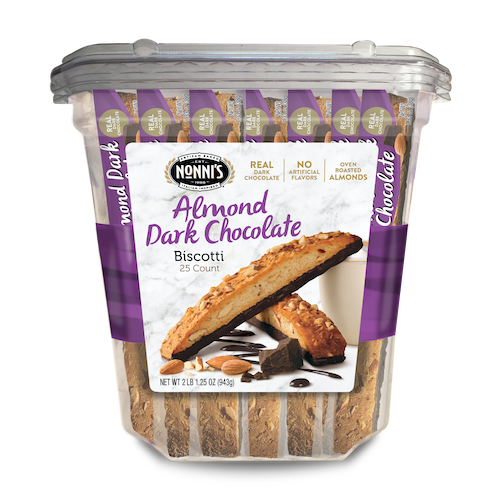 Nonni's Almond Dark Chocolate Biscotti