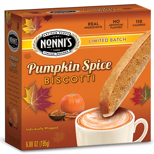 Nonni's Seasonal Pumpkin Spice Biscotti