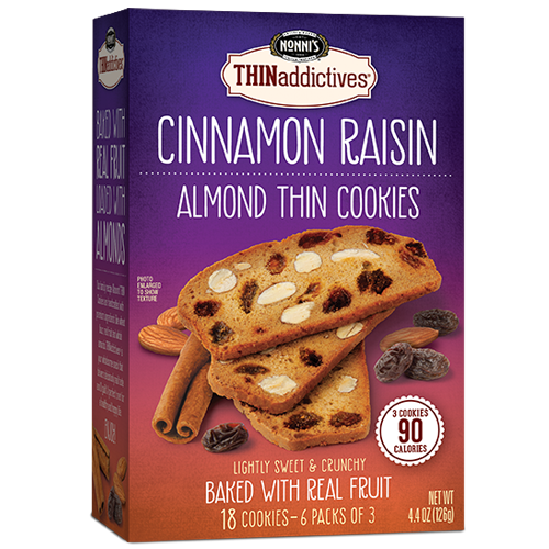 THINaddictive Cinnamon Raisin Almond Thin Cookies