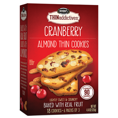 THINaddictives Cranberry Almond Thin Cookies