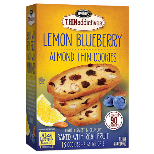THINaddictives Lemon Blueberry Almond Thin Cookies