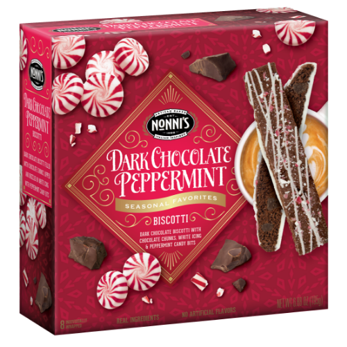 Nonni's Dark Chocolate Peppermint Biscotti