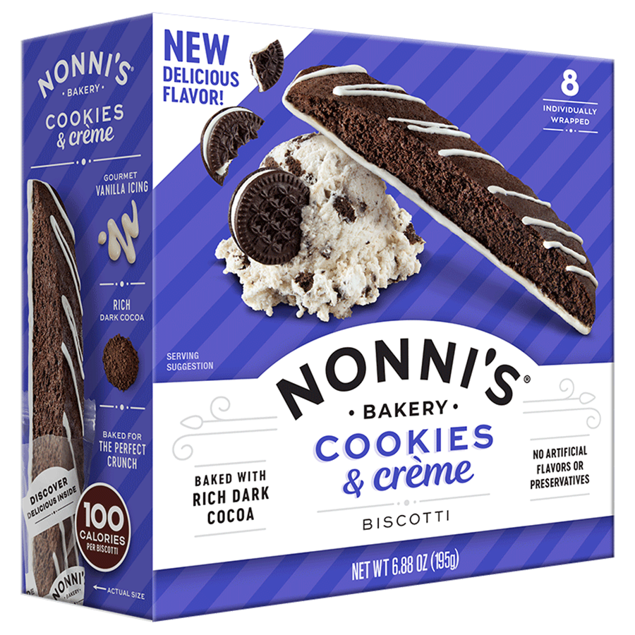 Nonnis Biscotti Cookies and Creme