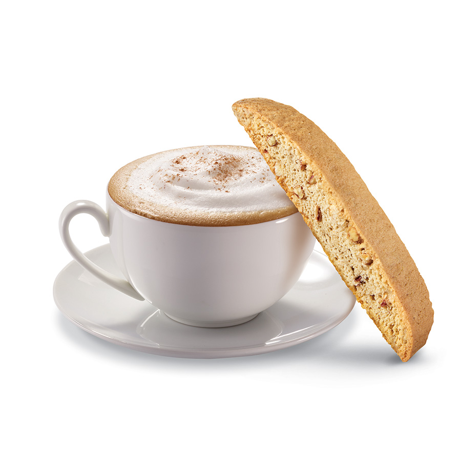 Nonnis Brown Butter Pecan Biscotti with Coffee