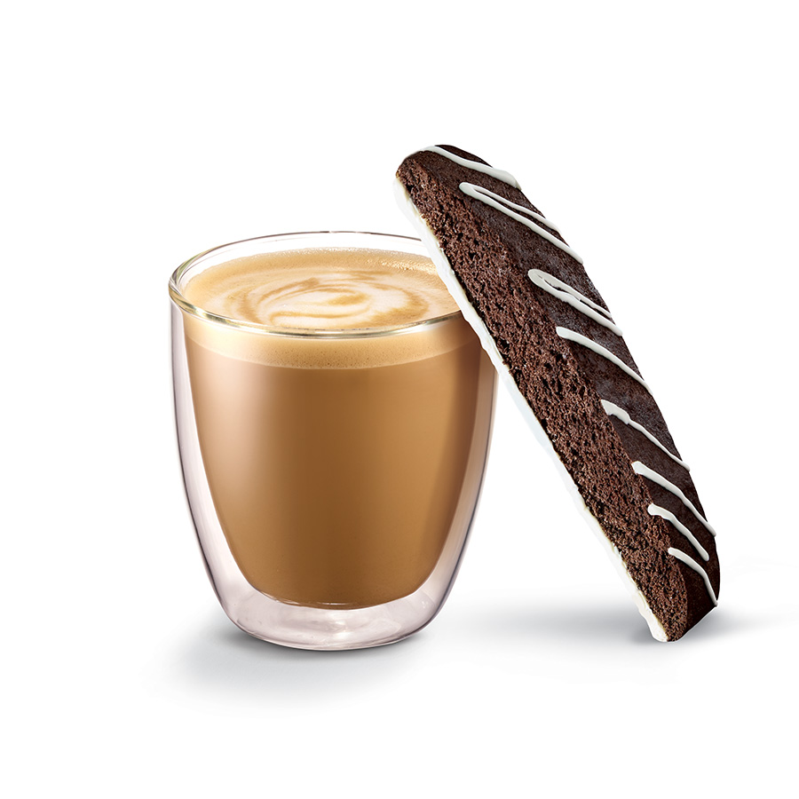Nonnis Cookies and Creme Biscotti with Coffee