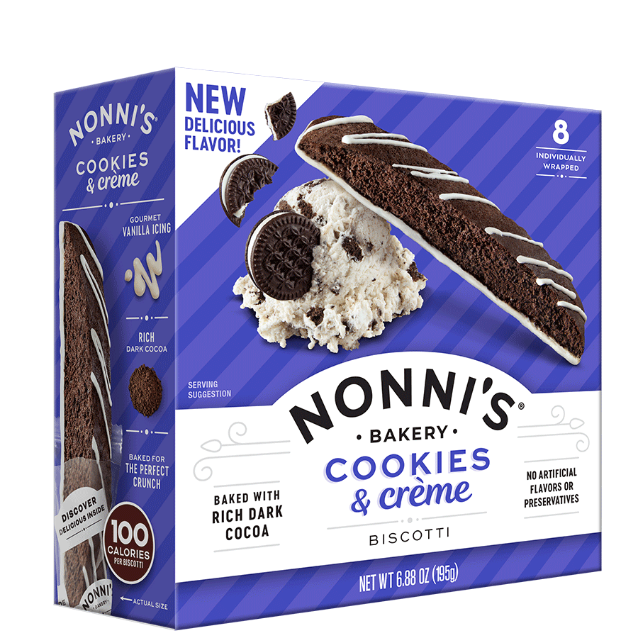Nonni's Biscotti Cookies and Creme