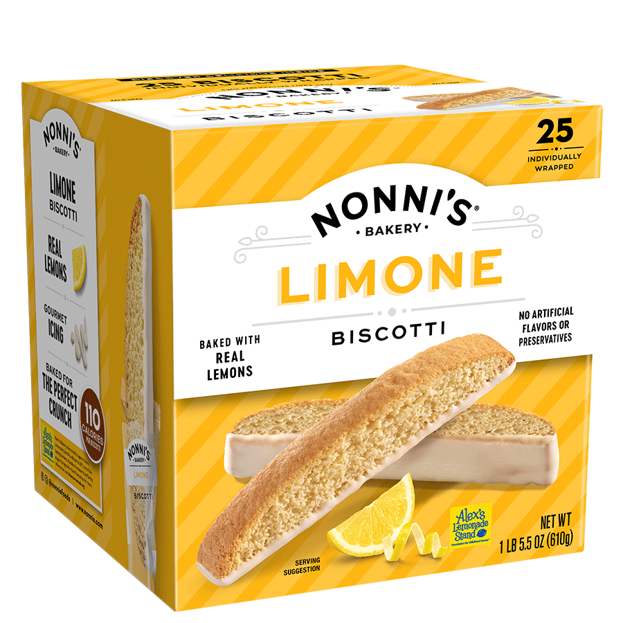 Nonni's Limone Biscotti 25 ct