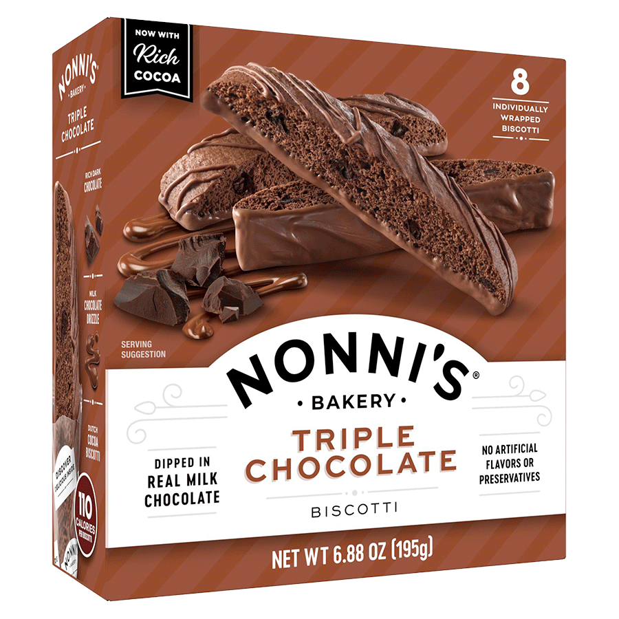 Nonni's Triple Chocolate Biscotti 8 ct