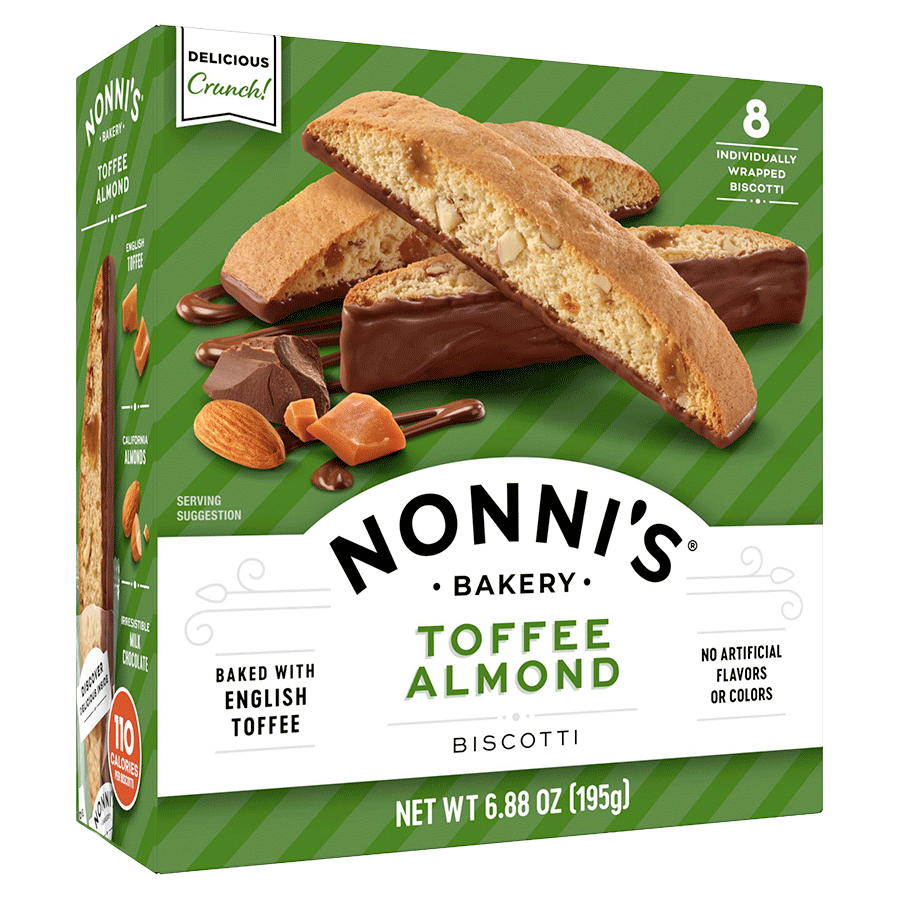 Nonni's Toffee Almond Biscotti 8 ct