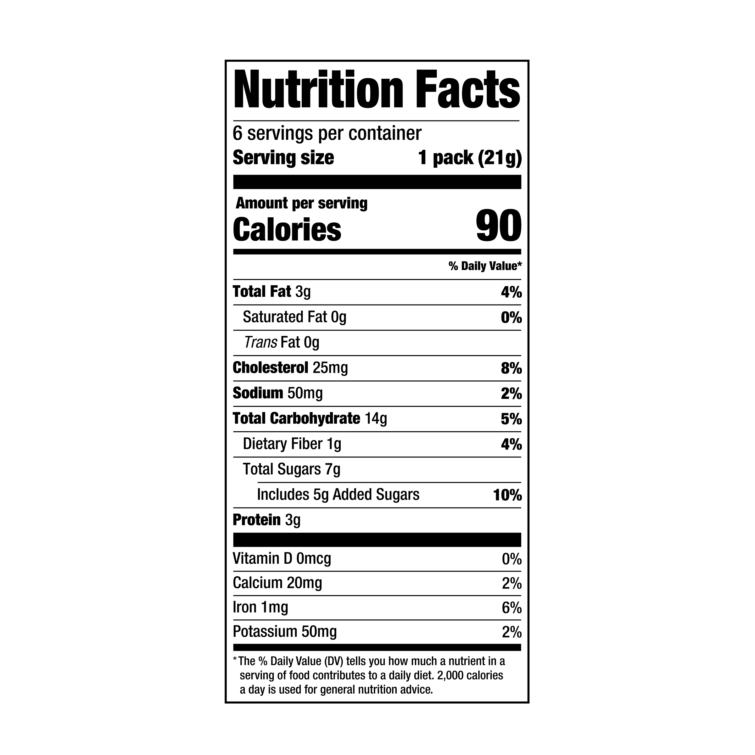THINaddictives Cranberry 8-ct Nutrition Facts Panel